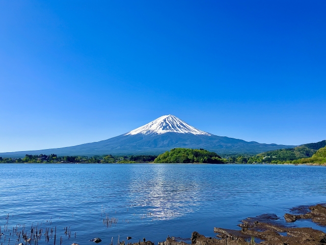 河口湖から望む富士山