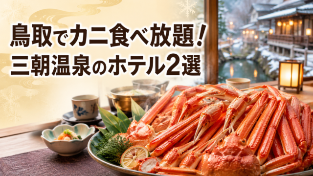 鳥取カニ食べ放題三朝温泉ホテル2選